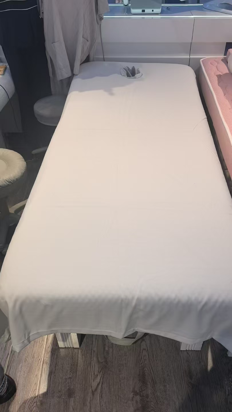 白色全棉美容床单皮肤管理用美容院养生馆床单