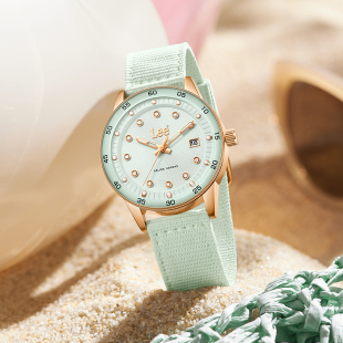 Lee手表女轻奢小众学生表女夜光尼龙表带石英表防水生日礼物F532