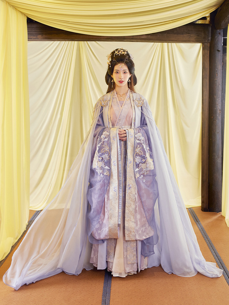 13세 카다몬 [WAN DIE ZHU YUE - 공동 브랜드 TV 시리즈 LONG MOON EMBER] 보라색 그라데이션 망토