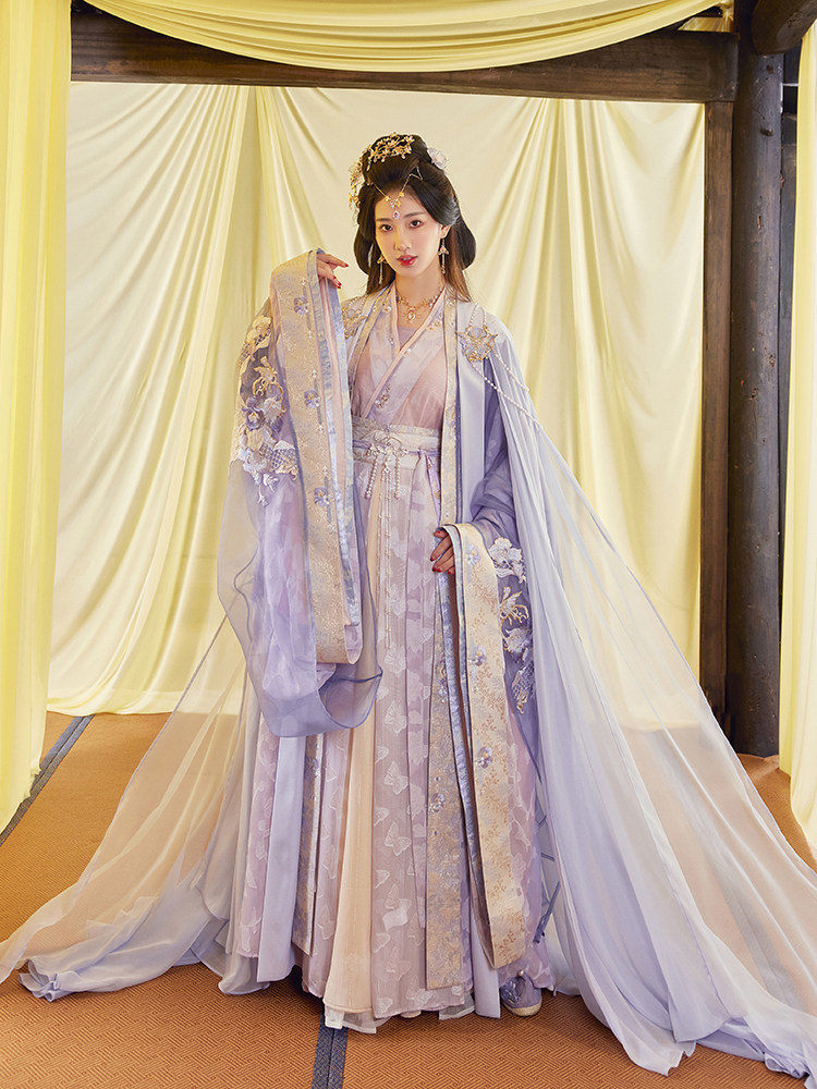 13세 카다몬 [WAN DIE ZHU YUE - 공동 브랜드 TV 시리즈 LONG MOON EMBER] 보라색 그라데이션 망토