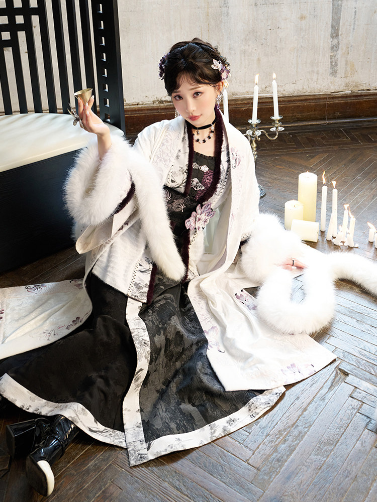 열세 유 카다몬 [메이산 농유] 겨울 따뜻한 자켓 가디건 투피스 스커트 개선된 한복 새로운 스타일