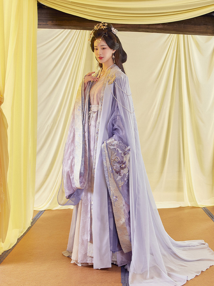 13세 카다몬 [WAN DIE ZHU YUE - 공동 브랜드 TV 시리즈 LONG MOON EMBER] 보라색 그라데이션 망토