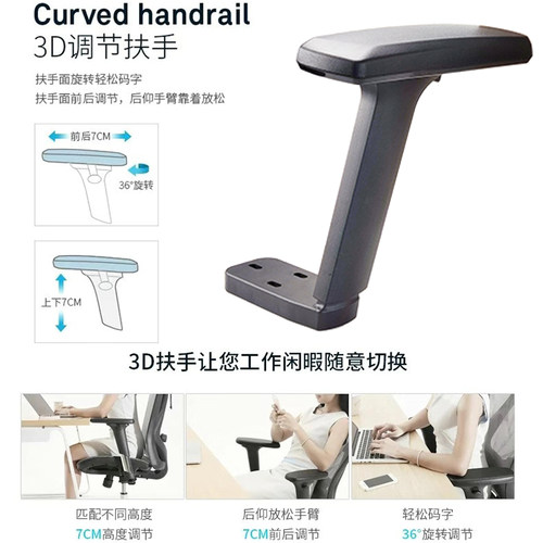 老板电脑办公电竞游戏网布转椅子多功能升降3D扶手面板维修配件 - 封面