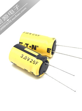 Eaton TV 系列 6F/10F/15F/25F 3V超级电容器 EDLC,-10→+30%容差