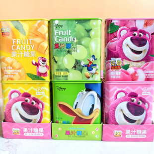 迪士尼果汁软糖铁盒装 105g水果味喜糖儿童橡皮糖QQ软糖伴手礼糖果