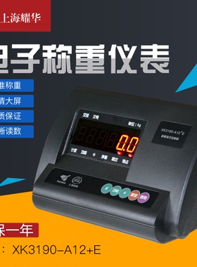 上海耀华XK3190-A12+E仪表称重显示控制器电子小地磅计重台秤表头
