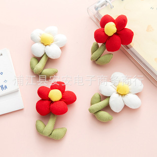 夏季 饰配件diy花卉别针小饰品 新款 小红花胸针布艺花朵可爱箱包装