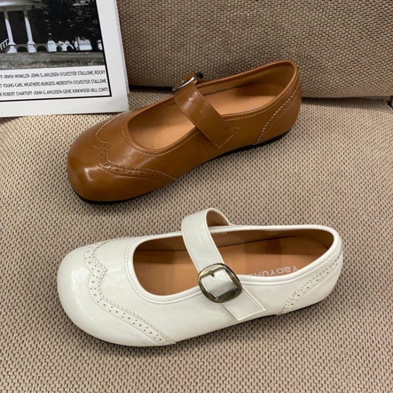 一字扣玛丽珍鞋女2026春季平底通勤风圆头方头软底百搭休闲单鞋女,女鞋,玛丽珍鞋,淘宝优惠券,粉丝福利购,淘宝优惠卷