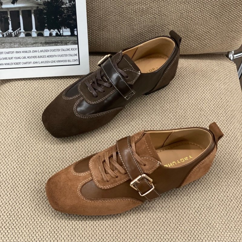 2026春季爆款复古英伦风小皮鞋女深口单鞋中跟小众设计拼接休闲鞋,女鞋,深口单鞋,淘宝优惠券,粉丝福利购,淘宝优惠卷