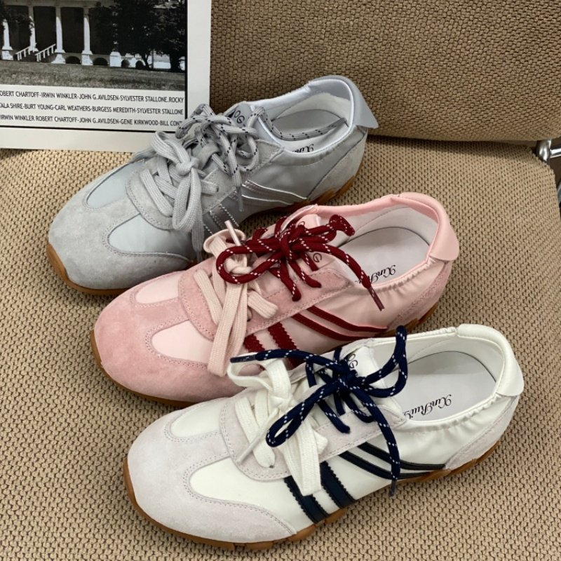 2026春季爆款真皮德训鞋女百搭双鞋带平底透气休闲鞋时尚运动鞋女,女鞋,时尚休闲鞋,淘宝优惠券,粉丝福利购,淘宝优惠卷