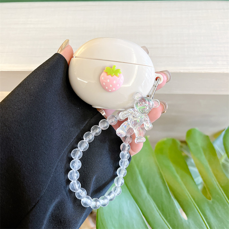 软壳耳机套华为freebuds5i米白