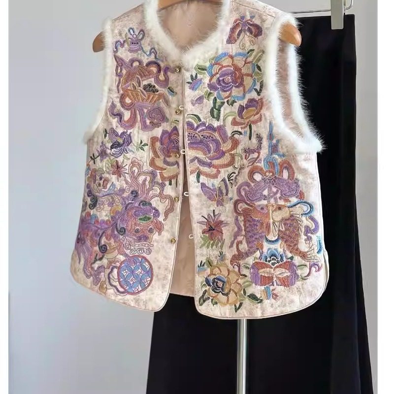 专柜大牌撤回尾单捡漏外贸高端紫色新中式马甲女背心国风盘扣唐装,女装/女士精品,上衣,淘宝优惠券,粉丝福利购,淘宝优惠卷