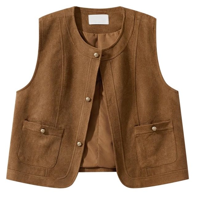 专柜大牌撤回尾单捡漏外贸高端复古马甲背心女高级感短款马夹坎肩,女装/女士精品,马夹,淘宝优惠券,粉丝福利购,淘宝优惠卷