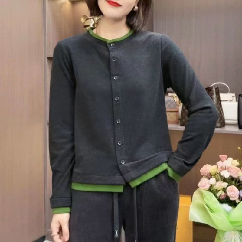 双面绒加厚保暖长袖T恤女2025秋冬季新款韩版时尚洋气拼接打底衫
