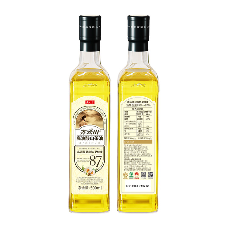 齐云山高油酸压榨山茶油500ml月子食用油木子油地标茶树油茶籽油