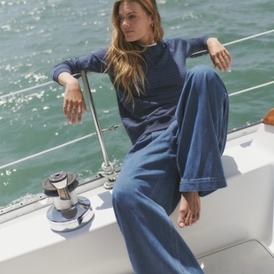 天丝莫代尔棉软糯圆领厚上衣 layer 超值双层两面穿 美轻奢marine