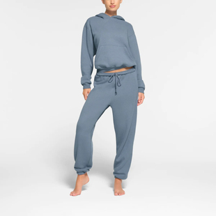 脚长卫裤 skims卡戴珊 fleece加绒轻量无袋设计堆堆裤 cotton 原