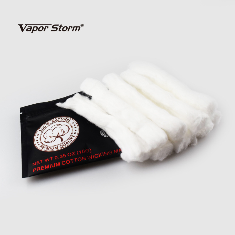 vaporstorm风暴培根棉COTTON发热丝DIY雾化口感型有机棉导油棉RDA 纺织面料/辅料/配套 棉花 原图主图