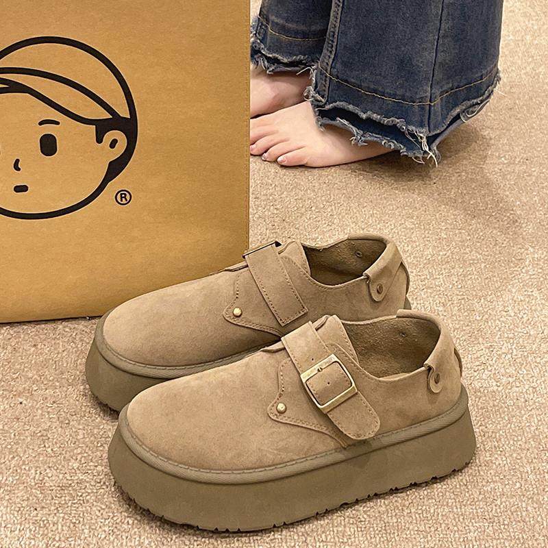 覆古厚底勃肯鞋女春季外穿2025新款百搭网红松糕鞋一脚蹬增高单鞋,女鞋,勃肯鞋/软木鞋,淘宝优惠券,粉丝福利购,淘宝优惠卷