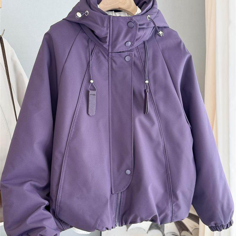 加棉冲锋衣外套女2025秋冬新款韩版宽松显瘦上衣小个子休闲夹克潮,女装/女士精品,短外套,淘宝优惠券,粉丝福利购,淘宝优惠卷