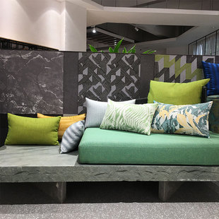 高端户外防水防晒腰枕露台庭院靠枕沙发藤椅吊篮抱枕靠垫长方形