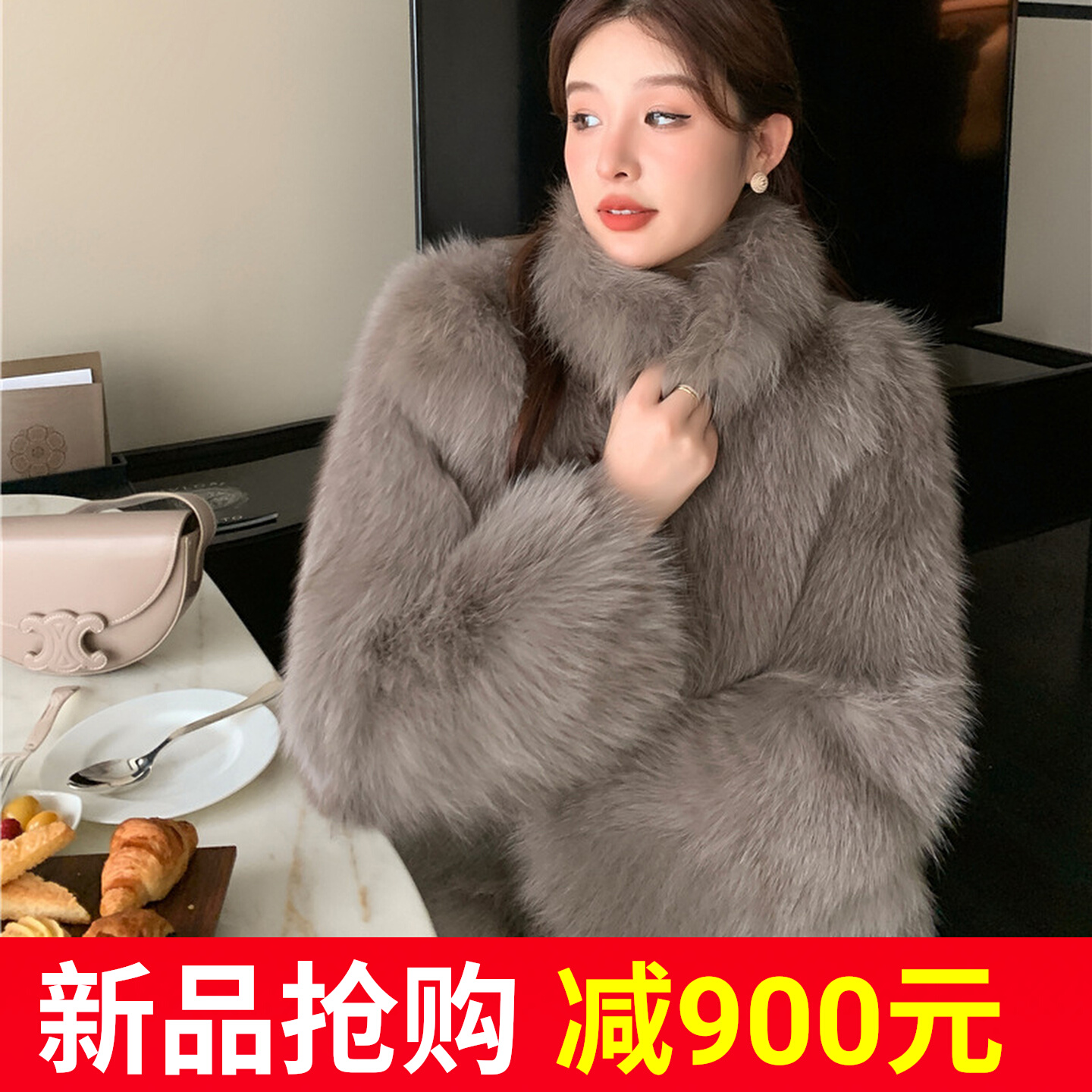 富家千金皮草外套短款显瘦2025超火新款小个子爆款洋气加厚女装冬