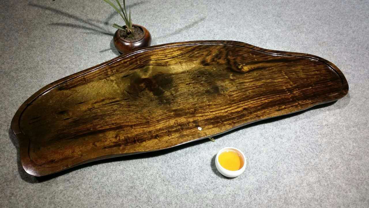 厂家直销四川阴沉金丝楠小叶桢楠乌木茶盘功夫茶具茶海定制