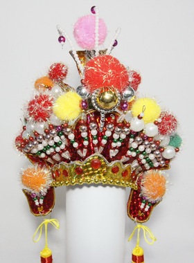太子帽太子冠哪吒三太子中坛元帅太子盔男神武将帽神像神明菩萨