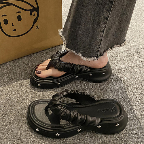 人字拖女外穿夏天厚底防滑