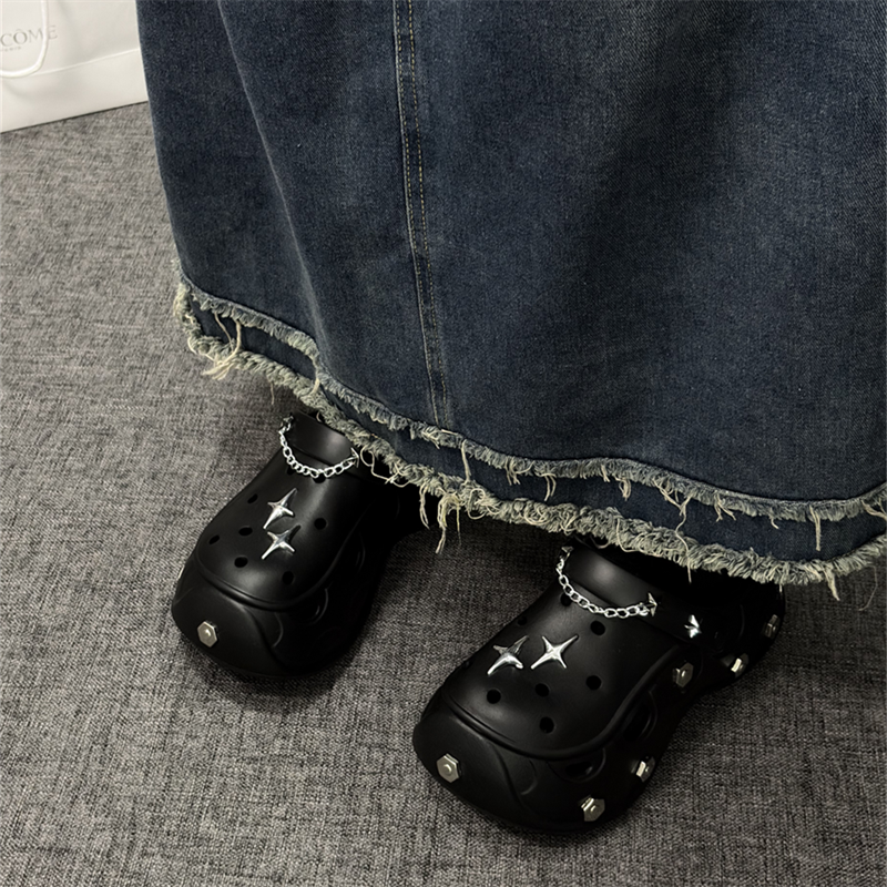 厚底洞洞鞋女款夏天外穿