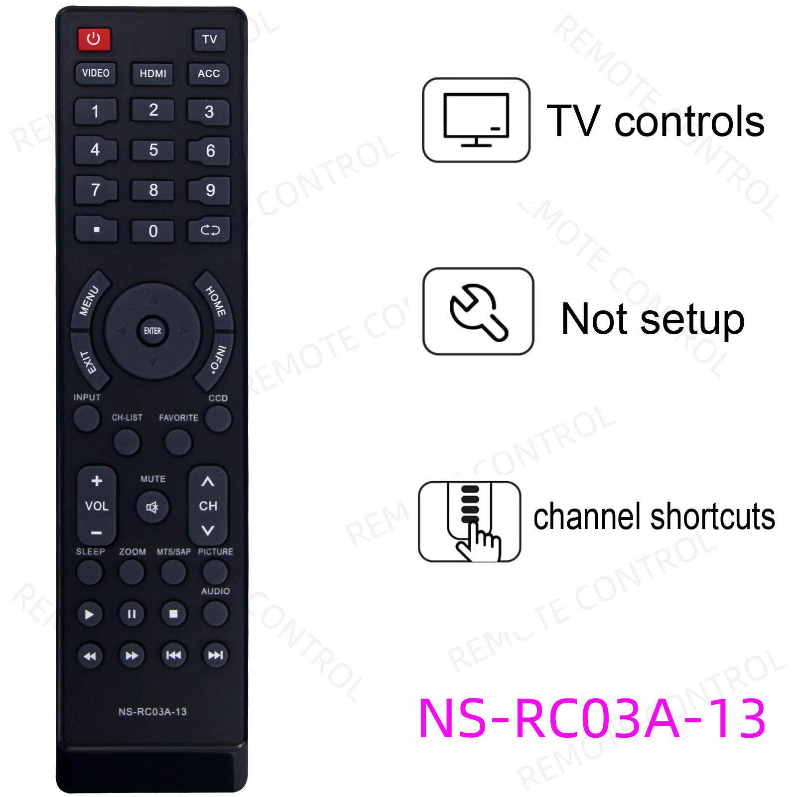 适用于影雅电视机遥控器 NS-RC02A-12 NS-RC03A-13 NS-RC05A-13