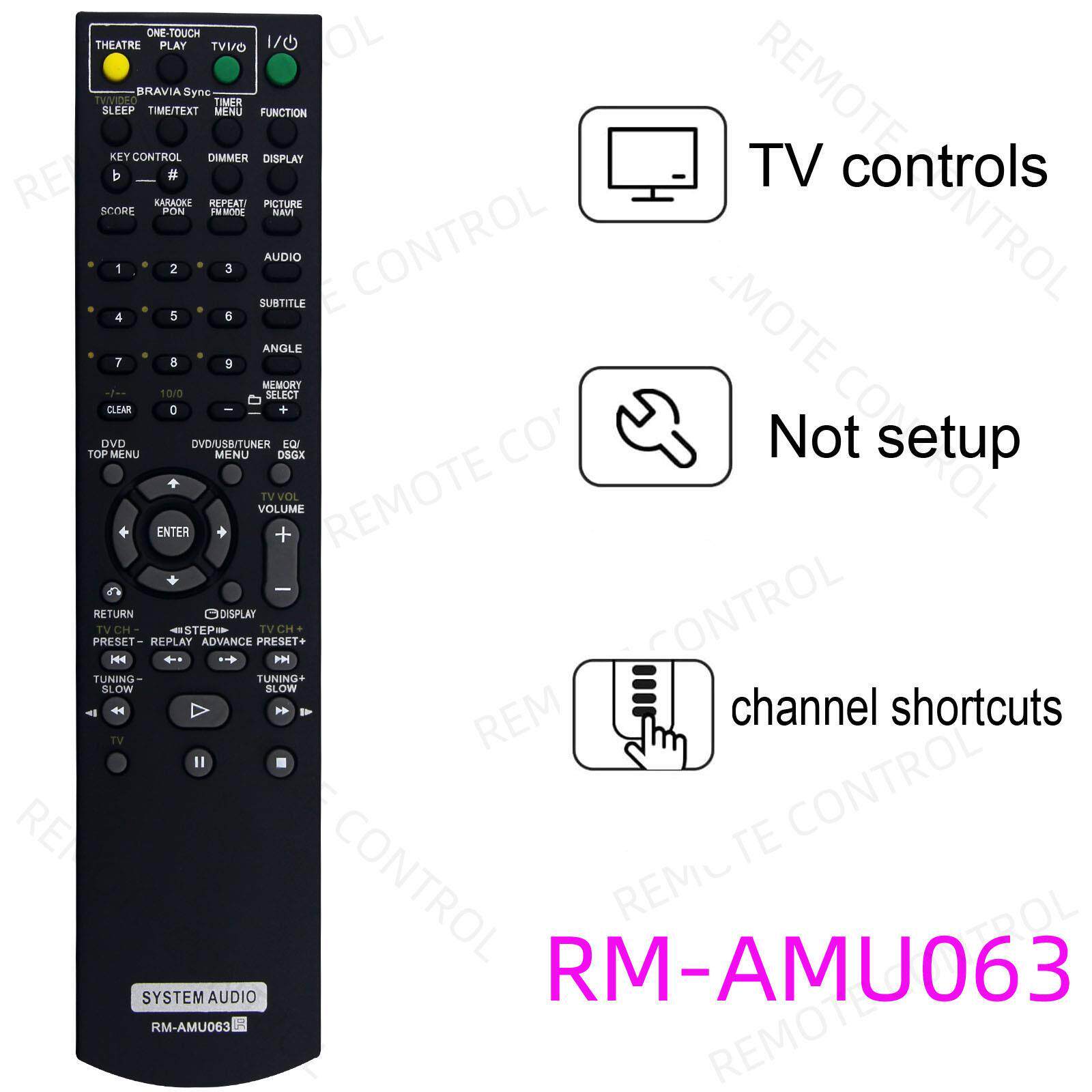 适用于索尼音响音箱家庭影院播放器遥控器 RM-AMU004 RM-AMU063