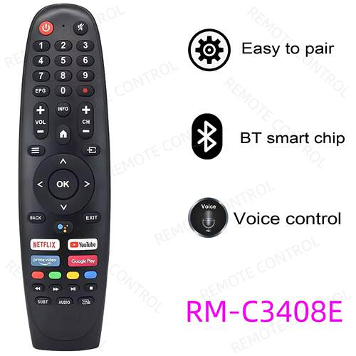 适用于JVC电视机语音遥控器  RM-C3408E C3420 EC40V2FA EC32V2HA