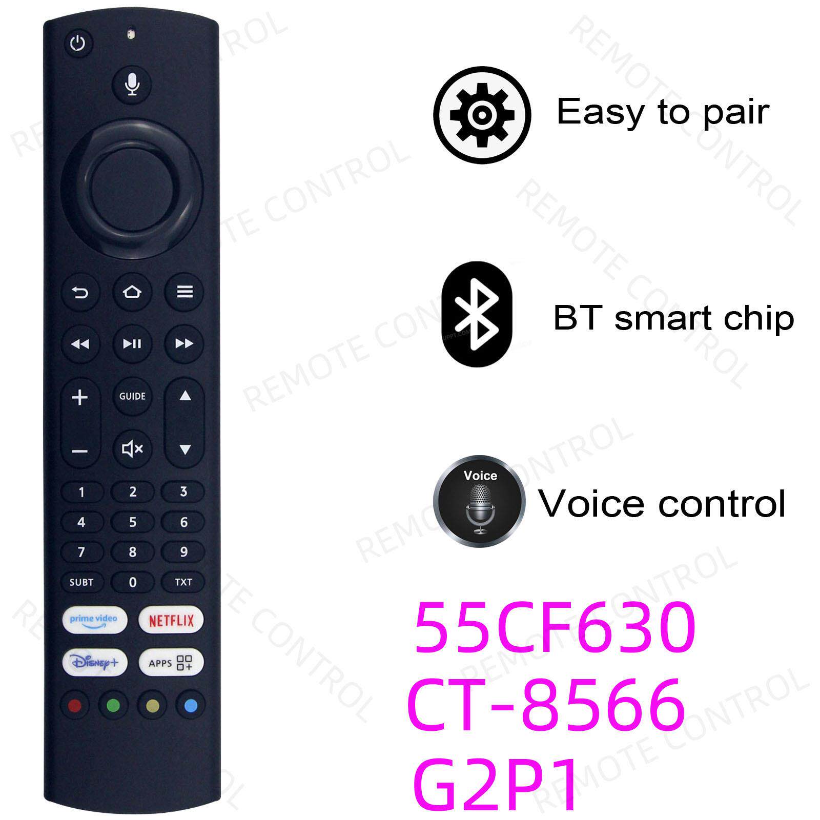 适用于小米TCL东芝电视机语音遥控器FIRETV 55CF630 CT-8566 G2P1