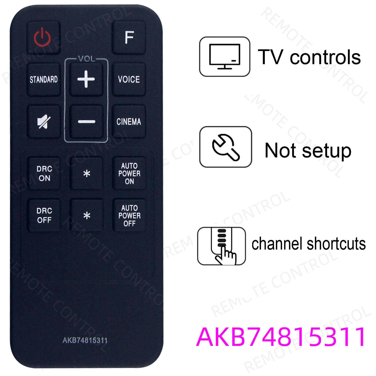 适用于LG条形音响播放器遥控器 AKB74815396 5381 5311 5321 5371