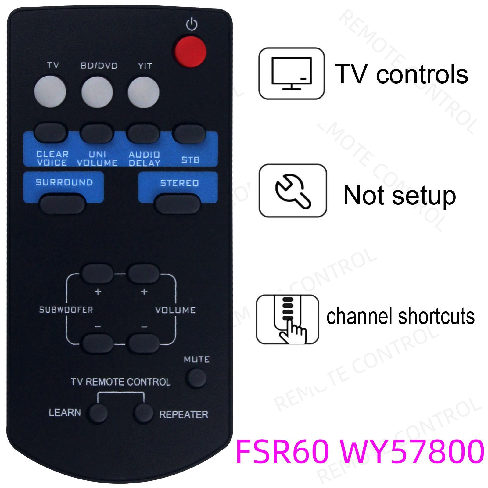 适用雅马哈音响遥控器 FSR66 FSR68 ZJ78800 78750 FSR60 WY57800