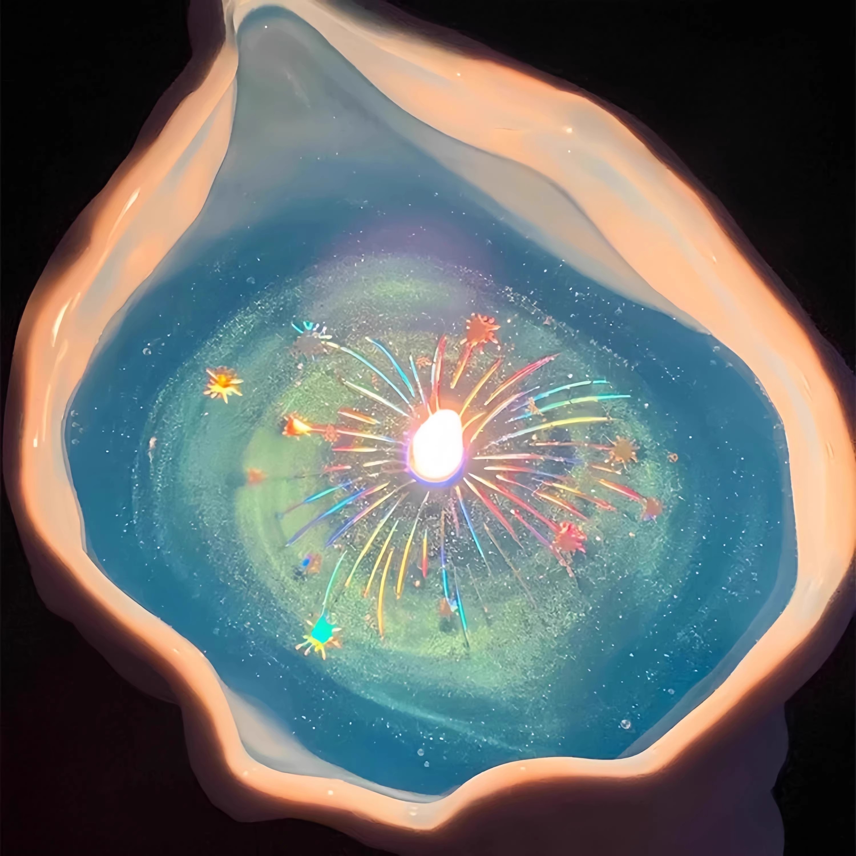 香薰蜡烛海上烟花烟花海螺贝壳