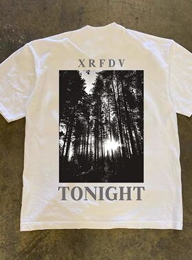 ZELIA 短袖T恤男国潮印花圆领重磅230Gins美式潮流夏季新款休闲半