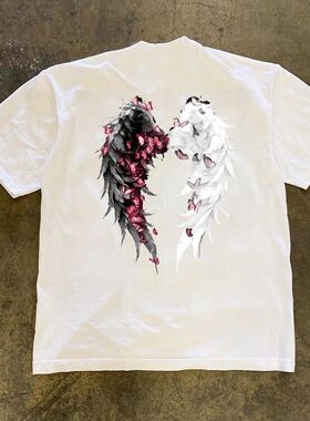 ZELIA 短袖T恤男国潮印花圆领重磅230Gins美式潮流夏季新款休闲半