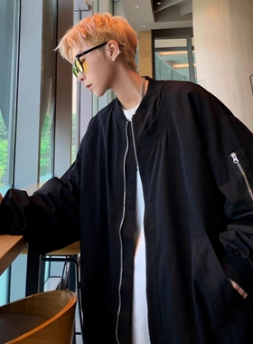 ZELIA 黑色飞行员夹克外套男春秋cityboy高级感美式高街棒球服工