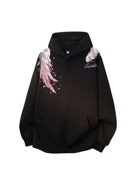 ZELIA 美式秋冬款连帽纯色卫衣男潮流双层帽情侣百搭外套春秋款