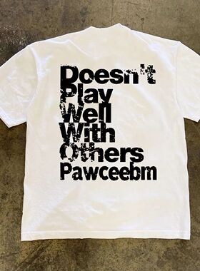 ZELIA 短袖T恤男国潮印花圆领重磅230Gins美式潮流夏季新款休闲半