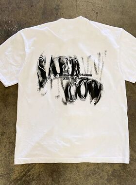 ZELIA 短袖T恤男国潮印花圆领重磅230Gins美式潮流夏季新款休闲半