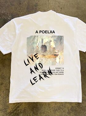 ZELIA 短袖T恤男国潮印花圆领重磅230Gins美式潮流夏季新款休闲半