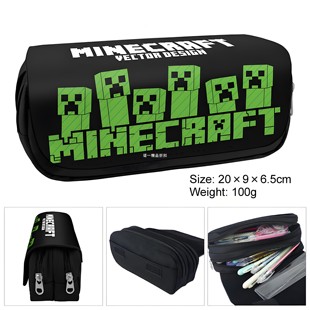 我 世界笔袋苦力怕文具盒MC铅笔袋双层大容量Minecraft周边文具