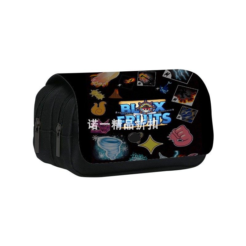 ROBLOX游戏blox fruits学生笔袋双层大容量 恶魔果实铅笔文具袋