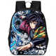 Demon Slayer鬼灭之刃书包灶门炭治郎动漫背包双肩包男时尚 潮流大
