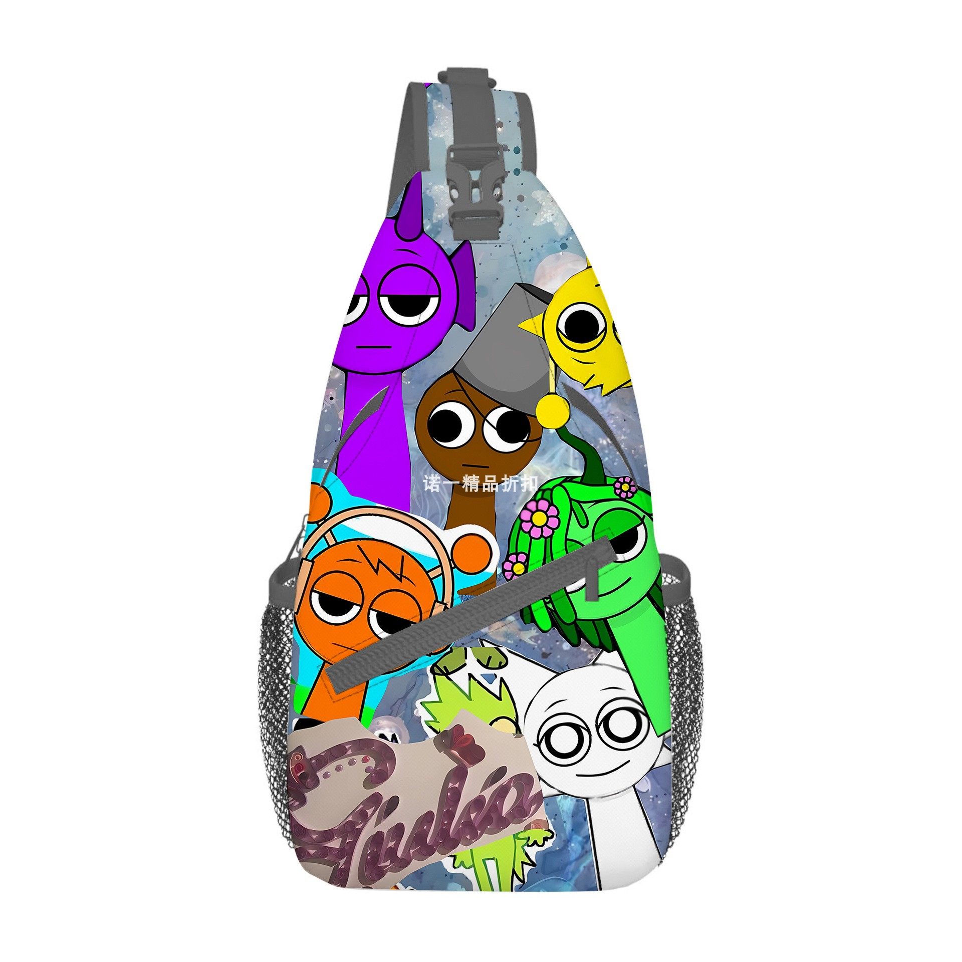 Sprunki周边节奏盒子胸前包挎包手机收纳包音乐游戏单肩包旅行包