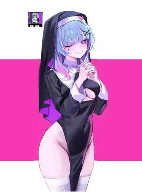 初音未来兔子洞cos服修女兔女郎