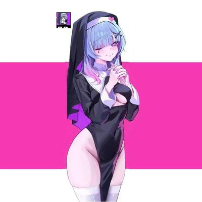 初音未来兔子洞cos服修女兔女郎